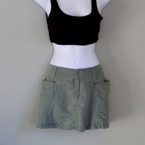 Abercrombie & Fitch Y2K Khaki Mini Skirt Size 8 Vintage
